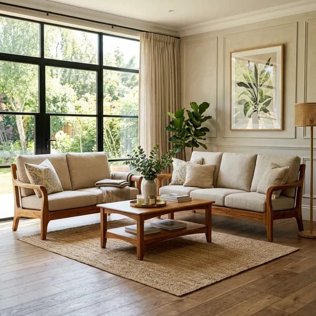 অরিজিনাল সেগুন কাঠের সোফা সেট